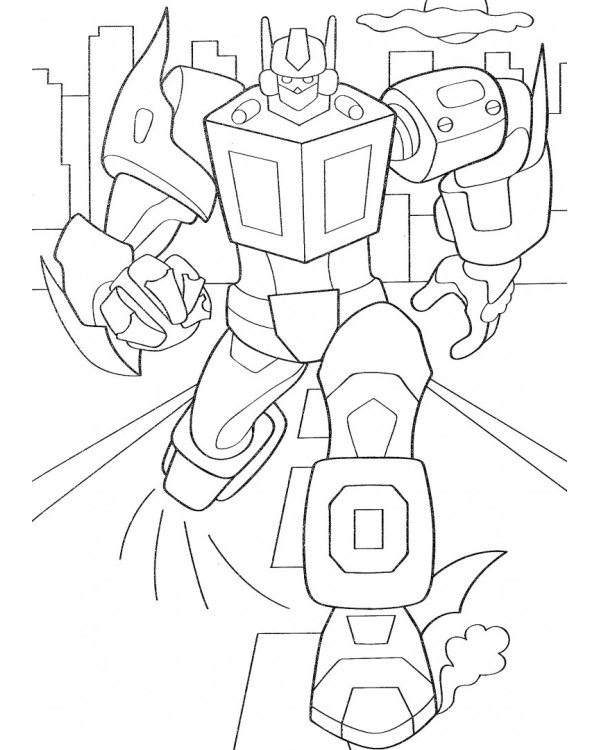 Раскраска "Город роботов"