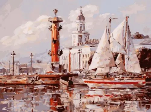 Набор для рисования по номерам. Санкт-Петербург. Кунсткамера, 30x40 см Набор для рисования по номерам. Санкт-Петербург. Кунсткамера, 30x40 см