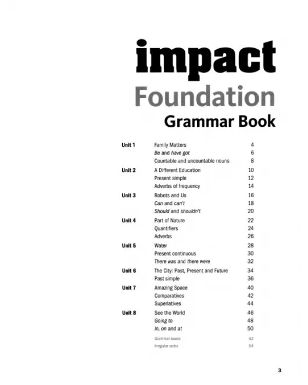 Дополнительное изображение книги «Impact Foundation. Grammar Book. A1»