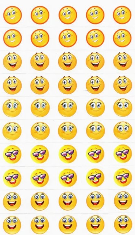 Набор для поощрения на самоклеящейся бумаге "Смайлики 2"