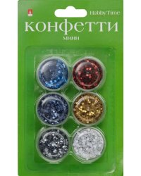 Мини-конфетти для декора &quot;Звездочки&quot;, 3 мм, 6 цветов
