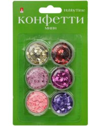 Мини-конфетти для декора &quot;Сердечки&quot;, 4 мм, 6 цветов