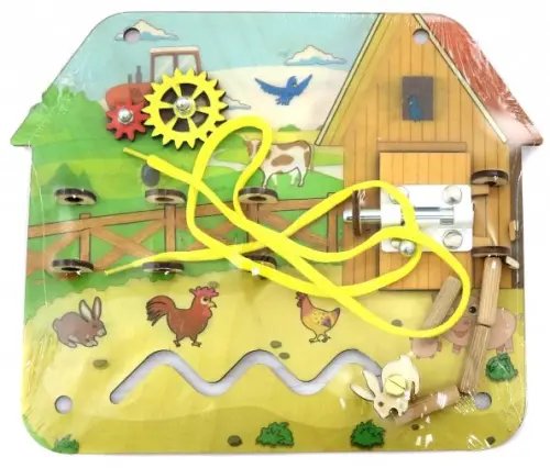 Развивающая доска. Бизи-ферма Развивающая доска. Бизи-ферма
