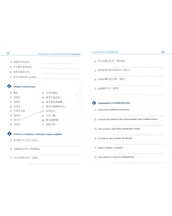 Грамматика китайского языка в таблицах. Учебное пособие