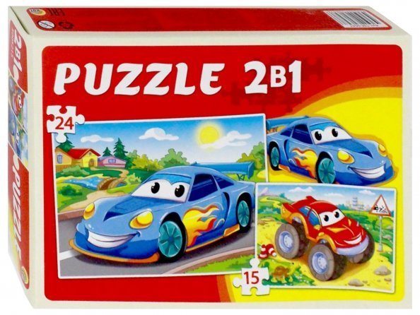 Макси-пазл 2 в 1. Мир тачек, 15 и 24 элемента Макси-пазл 2 в 1. Мир тачек, 15 и 24 элемента