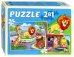 Макси-пазлы 2 в 1. В мире животных, 15 и 24 элемента