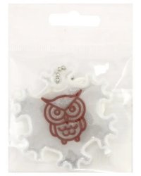 Фликер "Снежинка. Сова", 55x55 мм