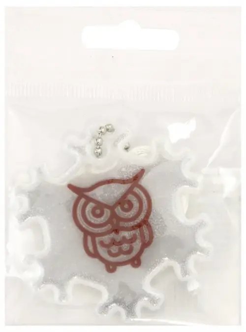 Фликер "Снежинка. Сова", 55x55 мм