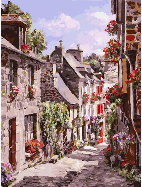 Живопись на холсте. Франция. Динан, 30x40 см