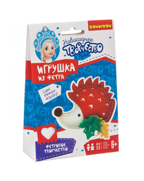 Ёлочные игрушки из фетра своими руками. Ежик