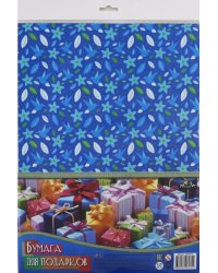 Бумага для подарков, 1 лист, 70х100 см, "Цветочные мотивы"