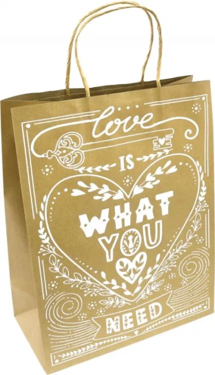 Пакет бумажный &quot;Love&quot;, 26х32,4х12,7 см