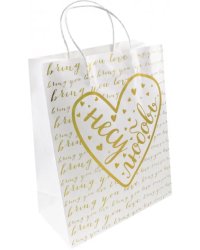 Пакет бумажный "Несу любовь", 26х32,4х12,7 см