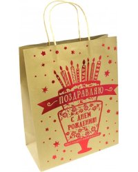Пакет бумажный "Торт", 26х32,4х12,7 см