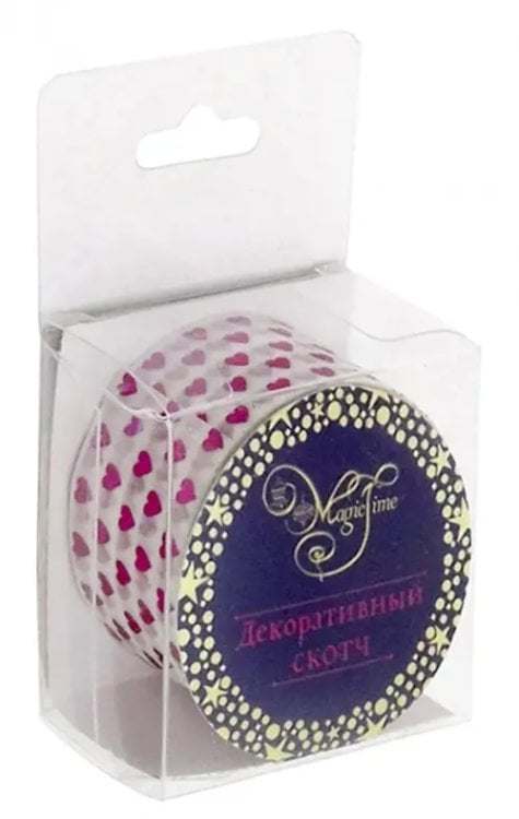 Лента самоклеящаяся "Фиолетовые сердца"