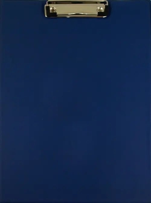 Папка-планшет с верхним прижимом и крышкой "Brauberg", А4, картон, ПВХ, синяя