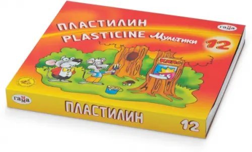Пластилин "Мультики", 12 цветов Пластилин "Мультики", 12 цветов