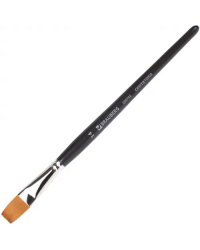 Кисть художественная профессиональная "Brauberg Art", синтетика мягкая, под колонок, плоская, №14, короткая ручка