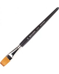 Кисть художественная профессиональная "Brauberg Art", синтетика мягкая, под колонок, плоская, №20, короткая ручка