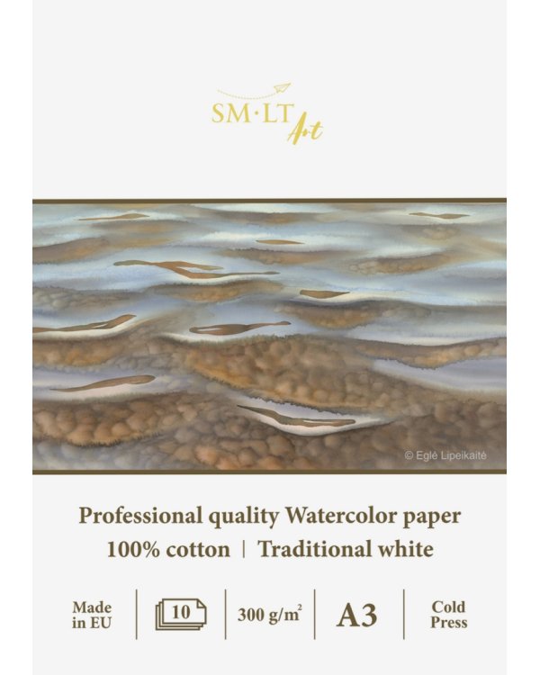 Альбом для акварели Smiltainis "Watercolor pad", A3, 10 л