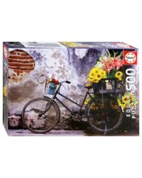 Пазл. Велосипед с цветами, 500 деталей
