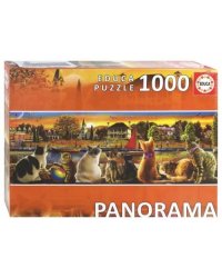 Пазл-панорама. Коты на набережной, 1000 деталей