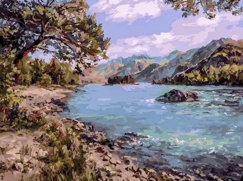 Набор для рисования по номерам. Горный Алтай, 30х40 см Набор для рисования по номерам. Горный Алтай, 30х40 см