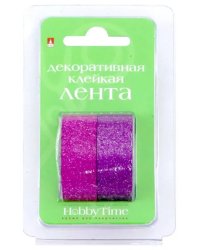 Декоративная клейкая лента с глиттером, 15 мм x 5 метров, 2 штуки, арт. 2-439/09