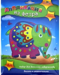 Аппликация из фетра, "Слон", 170х230 мм