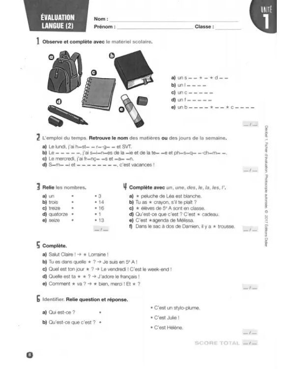 Decibel 1. Fichier d'evaluations + CD (+ CD-ROM)