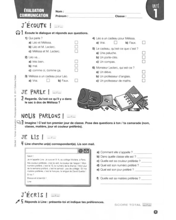 Decibel 1. Fichier d'evaluations + CD (+ CD-ROM)