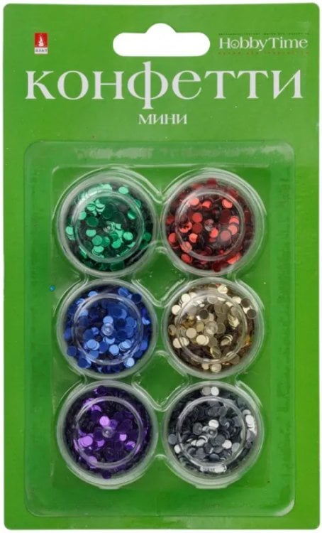 Конфетти мини для декора, 3 мм, 6 цветов, арт. 2-419/04 Конфетти мини для декора, 3 мм, 6 цветов, арт. 2-419/04