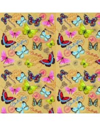 Бумага крафт "Тропические бабочки", 70x100 см