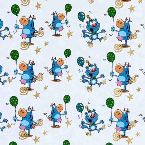 Бумага упаковочная "Кот и бегемот", 70x100 см Бумага упаковочная "Кот и бегемот", 70x100 см