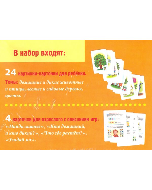 Обучающая игра. Животные и растения, 24 карточки
