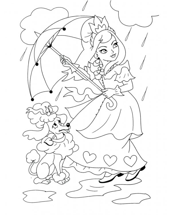 Раскраска "Прекрасная принцесса", А4 (Р-7990)