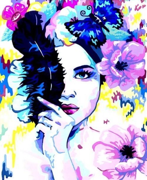 Набор для рисования по номерам. по дереву. Девушка загадка Набор для рисования по номерам. по дереву. Девушка загадка