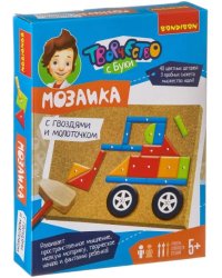 Мозаика с гвоздями и молоточком. Техника