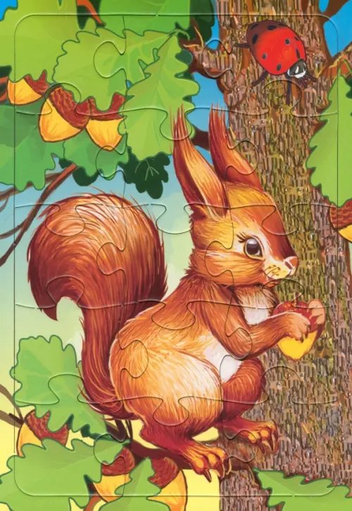 Планшетный пазл. Белочка, 15 элементов Планшетный пазл. Белочка, 15 элементов