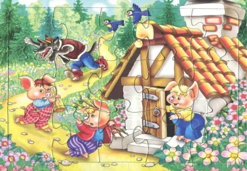 Планшетный пазл. Три поросенка, 15 элементов Планшетный пазл. Три поросенка, 15 элементов