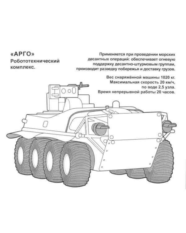 Раскраска "Боевые роботы России"