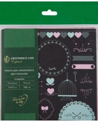 Бумага для скрапбукинга &quot;Свадьба&quot;, 6 листов, 15x15 см, 160 г/м2