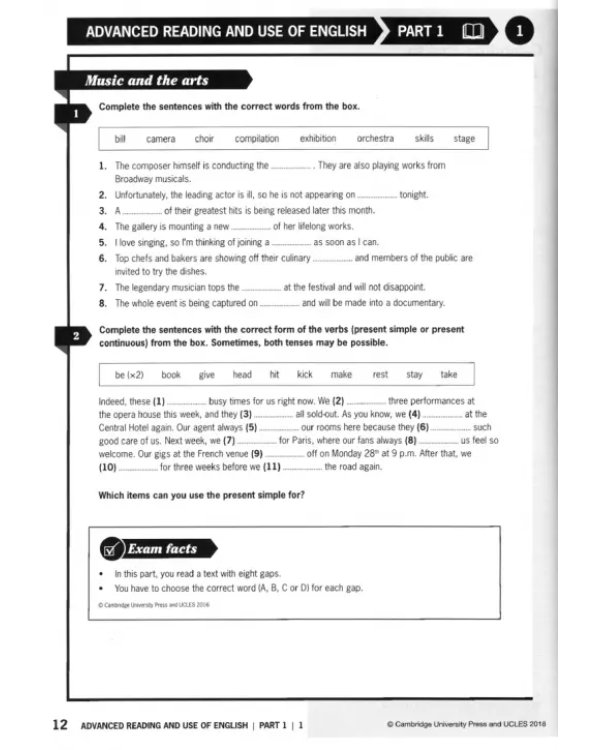 Cambridge English Exam Booster for Advanced with Answer Key with Audio PhotocopiActivity Bookle Exam Resources