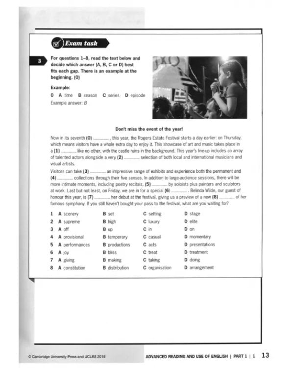 Cambridge English Exam Booster for Advanced with Answer Key with Audio PhotocopiActivity Bookle Exam Resources