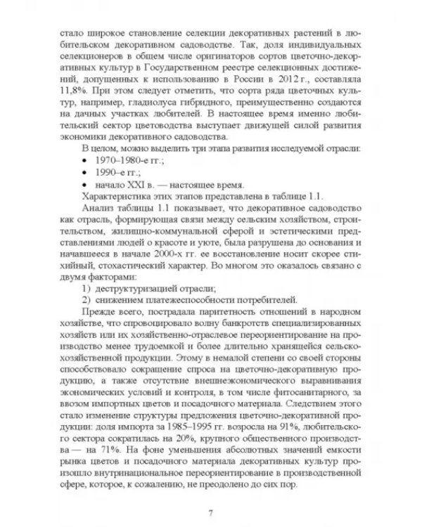Управление инновационными процессами в декоративном садоводстве