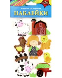 Наклейки 3D из мягкого пластика, "Веселая ферма 2. Ассорти"