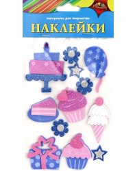 Наклейки 3D из мягкого пластика, "Праздничное ассорти"
