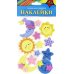 Наклейки 3D из мягкого пластика, "Солнышко и месяц. Ассорти"