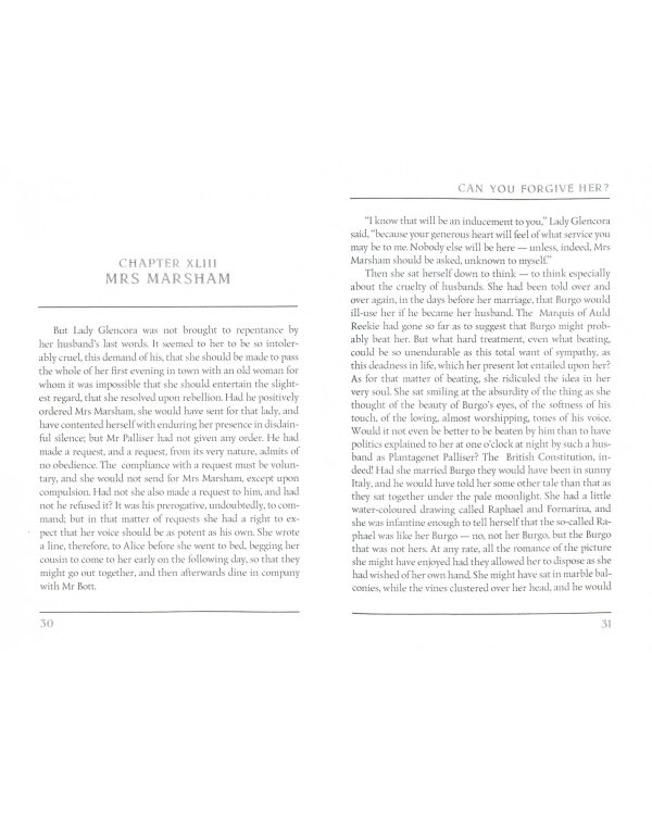 Palliser novels. Can You Forgive Her? Part 2