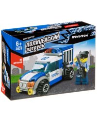 Конструктор. Полицейский патруль. Машина, 86 деталей